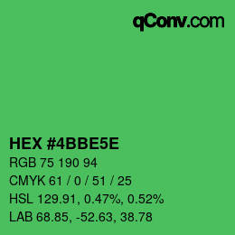 カラーコード: HEX #4BBE5E | qconv.com