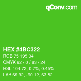 Color code: HEX #4BC322 | qconv.com