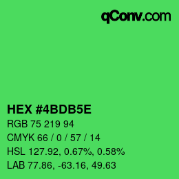 Código de color: HEX #4BDB5E | qconv.com