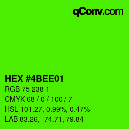 Color code: HEX #4BEE01 | qconv.com