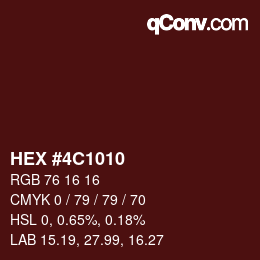 颜色代码: HEX #4C1010 | qconv.com