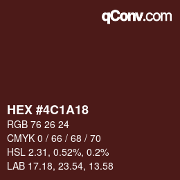 Color code: HEX #4C1A18 | qconv.com