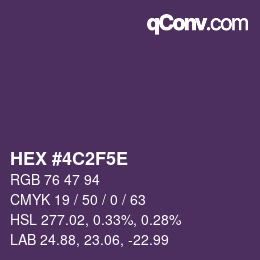 Código de color: HEX #4C2F5E | qconv.com
