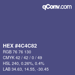 Color code: HEX #4C4C82 | qconv.com