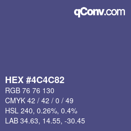 Color code: HEX #4C4C82 | qconv.com