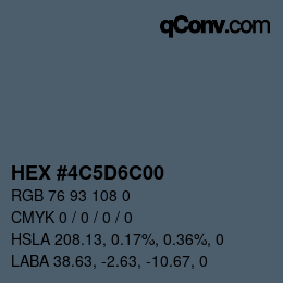 Color code: HEX #4C5D6C00 | qconv.com