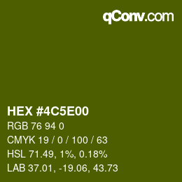 Color code: HEX #4C5E00 | qconv.com