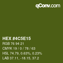 カラーコード: HEX #4C5E15 | qconv.com