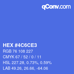Color code: HEX #4C6CE3 | qconv.com