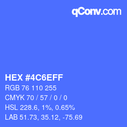 カラーコード: HEX #4C6EFF | qconv.com