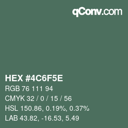 Color code: HEX #4C6F5E | qconv.com