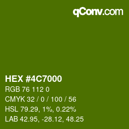 颜色代码: HEX #4C7000 | qconv.com