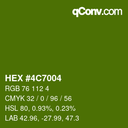 Color code: HEX #4C7004 | qconv.com
