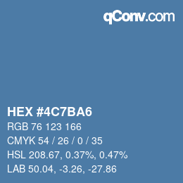 Color code: HEX #4C7BA6 | qconv.com