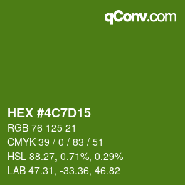 Color code: HEX #4C7D15 | qconv.com