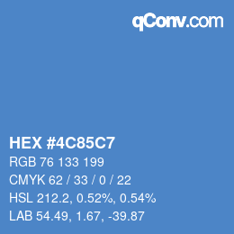 Color code: HEX #4C85C7 | qconv.com