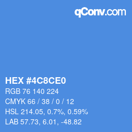 Color code: HEX #4C8CE0 | qconv.com