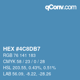 Color code: HEX #4C8DB7 | qconv.com