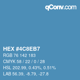 Color code: HEX #4C8EB7 | qconv.com