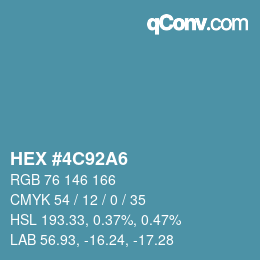 Color code: HEX #4C92A6 | qconv.com