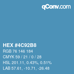 Color code: HEX #4C92B8 | qconv.com