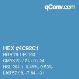 Color code: HEX #4C92C1 | qconv.com