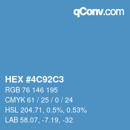 Color code: HEX #4C92C3 | qconv.com