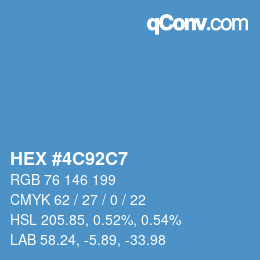 Color code: HEX #4C92C7 | qconv.com