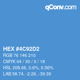 Color code: HEX #4C92D2 | qconv.com