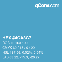 Color code: HEX #4CA3C7 | qconv.com