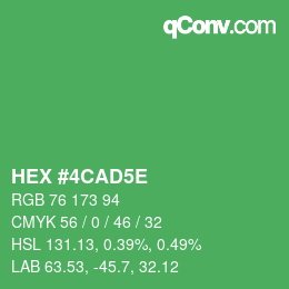 Code couleur: HEX #4CAD5E | qconv.com