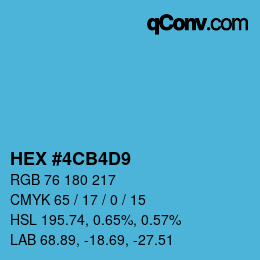 Color code: HEX #4CB4D9 | qconv.com