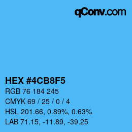 Color code: HEX #4CB8F5 | qconv.com