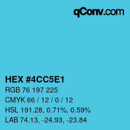 Color code: HEX #4CC5E1 | qconv.com