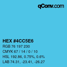 Color code: HEX #4CC5E6 | qconv.com