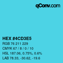 Color code: HEX #4CD3E5 | qconv.com