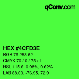 Color code: HEX #4CFD3E | qconv.com