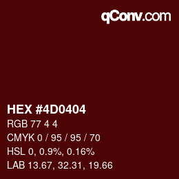 Color code: HEX #4D0404 | qconv.com