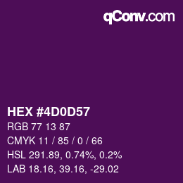カラーコード: HEX #4D0D57 | qconv.com