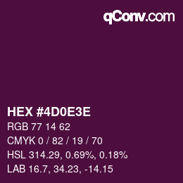 Código de color: HEX #4D0E3E | qconv.com