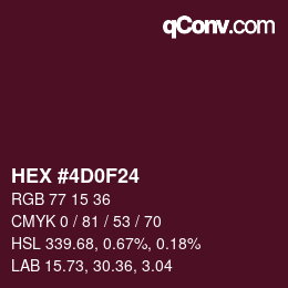Color code: HEX #4D0F24 | qconv.com