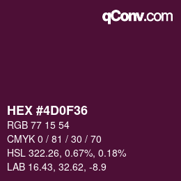 Color code: HEX #4D0F36 | qconv.com