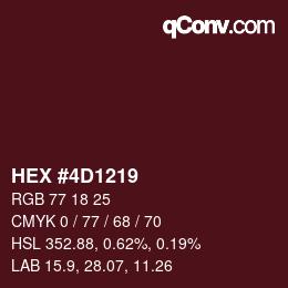 Color code: HEX #4D1219 | qconv.com