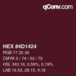 Color code: HEX #4D1424 | qconv.com