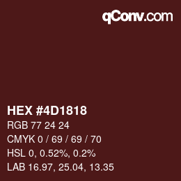 Color code: HEX #4D1818 | qconv.com