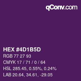 カラーコード: HEX #4D1B5D | qconv.com