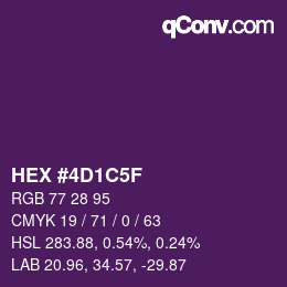 Farbcode: HEX #4D1C5F | qconv.com