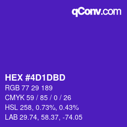 カラーコード: HEX #4D1DBD | qconv.com