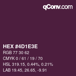カラーコード: HEX #4D1E3E | qconv.com