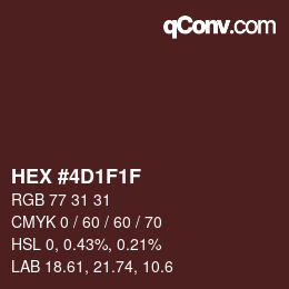 Color code: HEX #4D1F1F | qconv.com